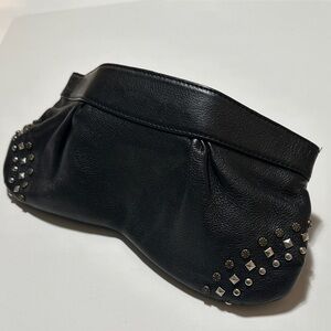 ABS Black Studded Clutch with Chain